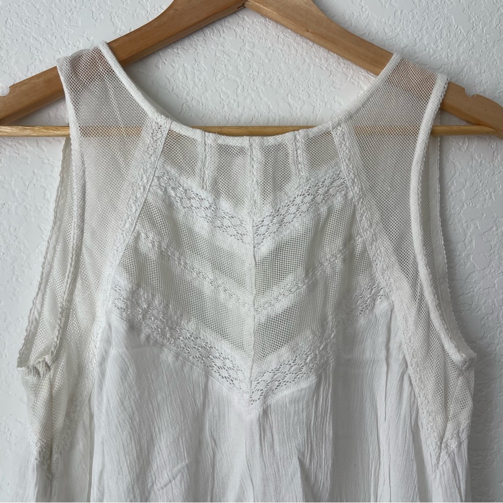 Free People White Sleeveless Blouse